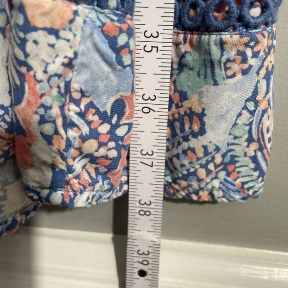 Crown & Ivy Women’s 3X Pink Blue Paisley Dress Vibrant Preppy - Picture 7 of 11